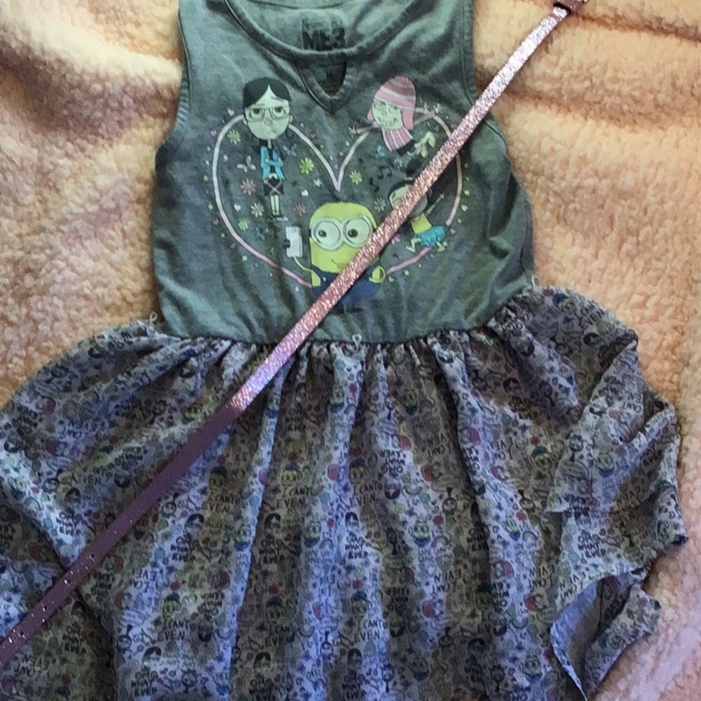 Despicable me dress with belt 4-7